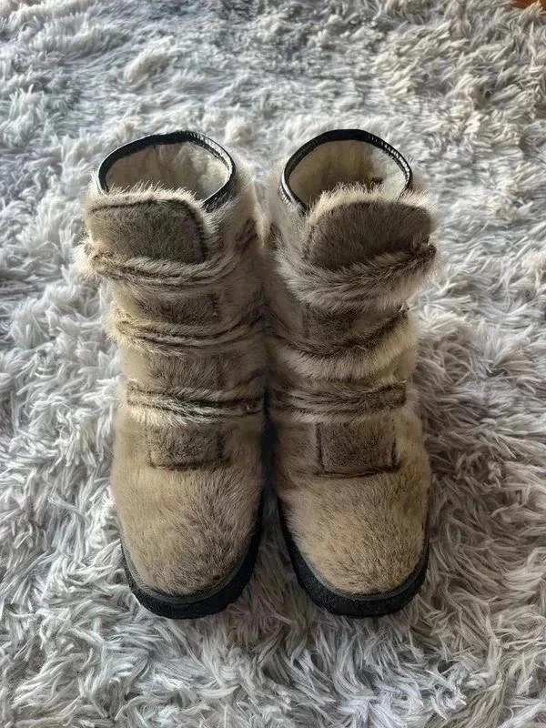 Vintage Womens faux fur Hiker Boots Size 37 – photo 9